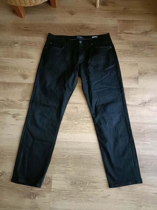 Spodnie Henry Choice xl 36 32 jeansy czarne bawełna elastyna klasyczne XXL