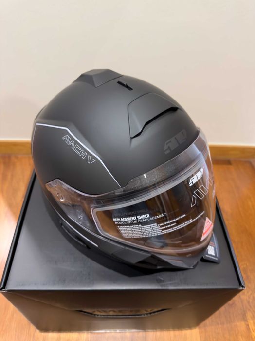 Capacete Mach V Commander 509 com sistema de comunicação Cardo NOVO!