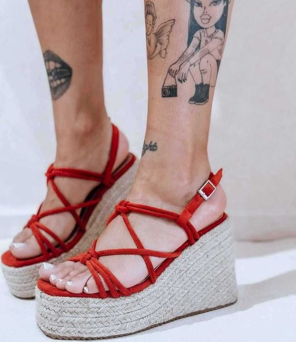 New Collection e Tendência Sandálias Plataforma Como Novas