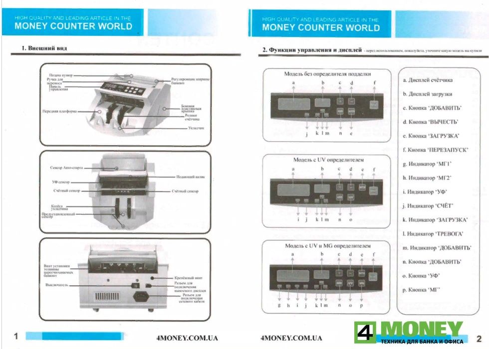 CЧЕТНАЯ МАШИНКА COUNTER 2089/7089 Счетчик Банкнот с проверкой детектор
