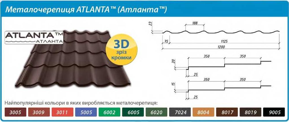Металочерепиця, профнастил,  металопрофіль!