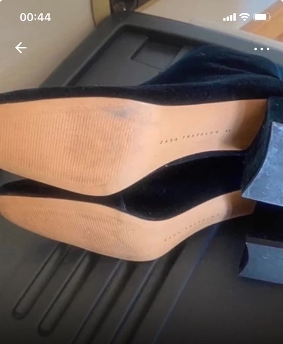 Botas azuis de veludo fa Zara T.  40