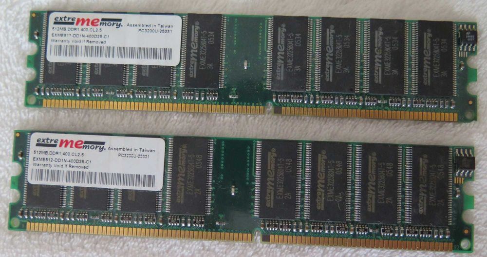 pamięć ram ddr extreme 2x512mB