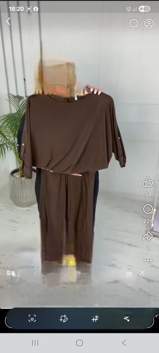 Kombinezon damski czekoladowy xl