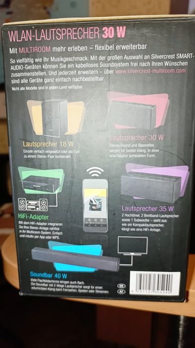 Колонка SILVERCREST WLAN, 30 Вт SMRS 30 A1