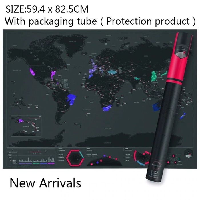 Varios Mapa Mundi Atlas p/ raspar Scratch viajantes wanderlust GRANDE