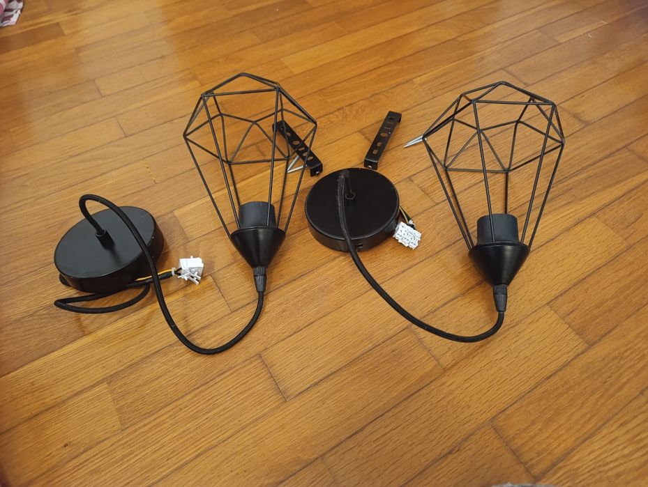 Conjunto de 2 candeeiros de teto