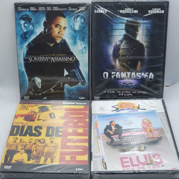 Lote 1/3 - Pack de 18 Filmes Novos e Selados em DVD - Ref.VI