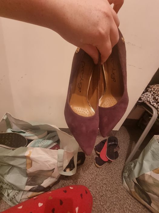 szpilki bordowa damskie 37