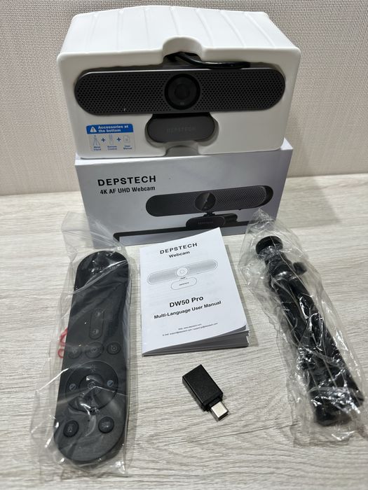 Веб Камера моделі DEPSTECH DW50 Pro 4K • Автофокус • Мікрофон