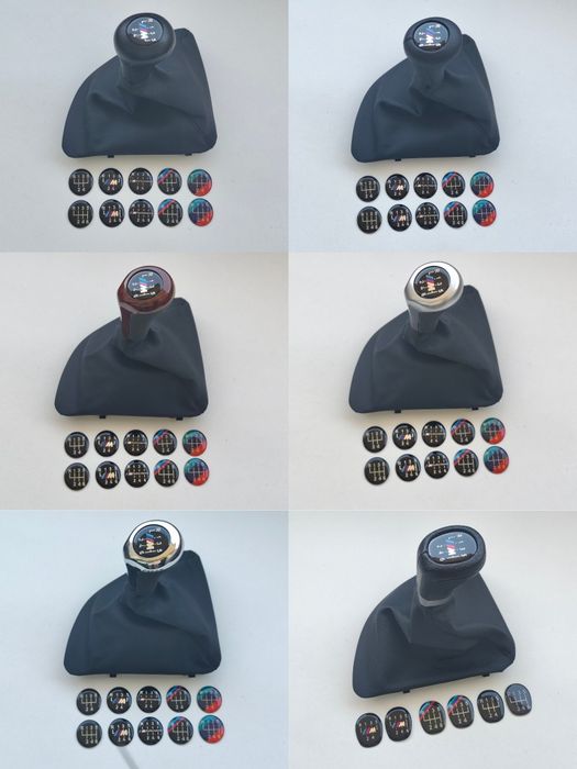 Manete Moca Manípulo Manopla Maçaneta Alavanca Fole velocidades BMW Serie 1 E81 E82 E87 E88 Caixa 5 6 Pack M Pele Lisa Perfurada