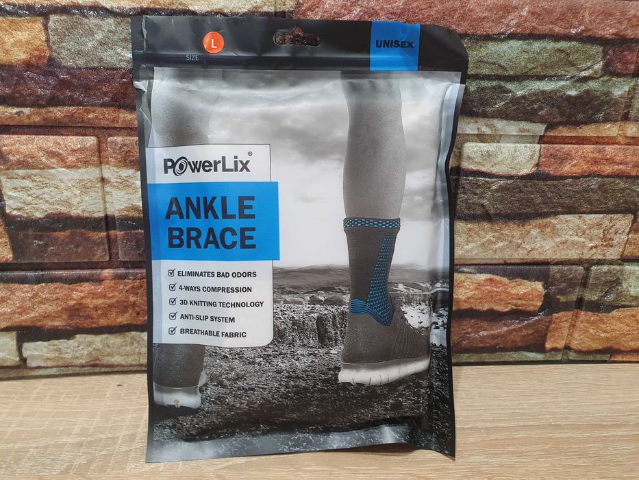 PowerLix Ankle Brace L Stabilizator Kostki Oddychająca Opaska Unisex