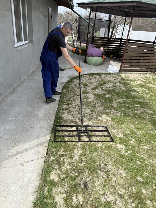 Скарификация газона, покос травы, покос газона, аэрация. ДНЕПР