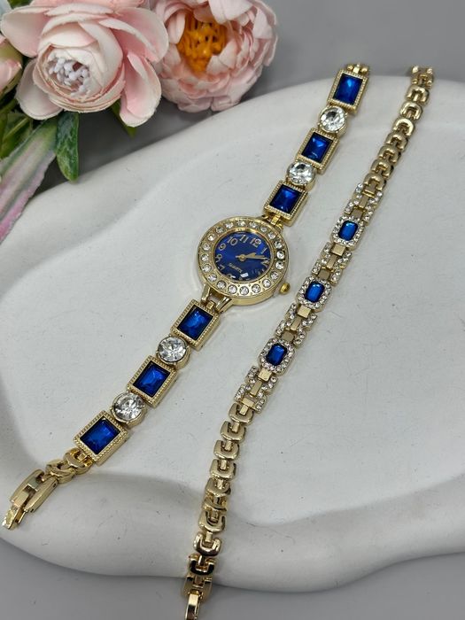 Zestaw zegarek damski  i bransoletka  stal chirurgiczna