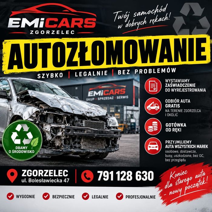 Skup Samochodów Autozłomowanie Zgorzelec Lubań Bolesławiec Bogatynia