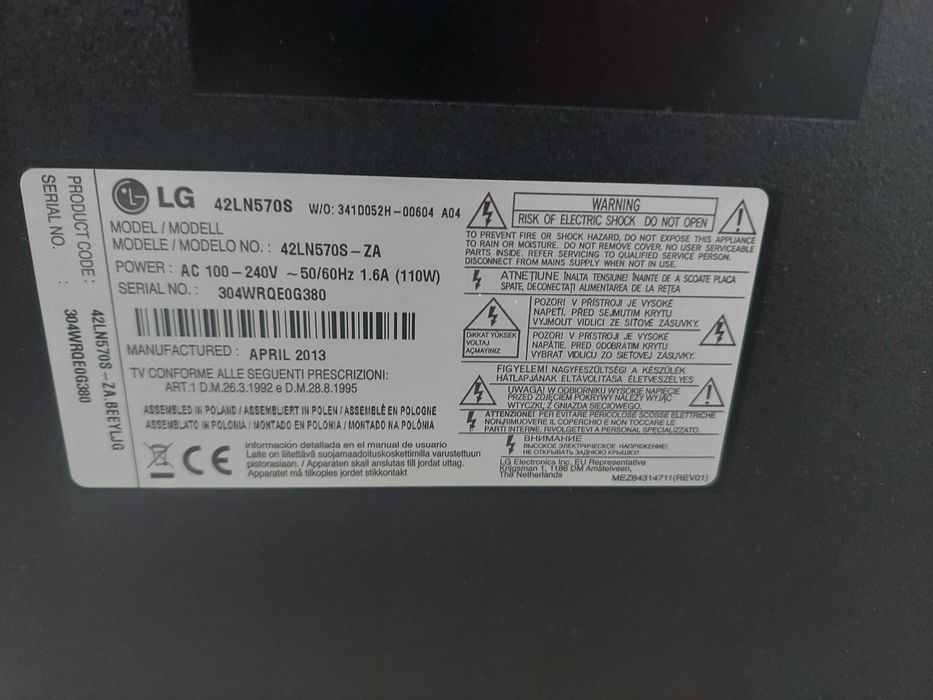 Sprzedam uszkodzony TV LG 42 cale