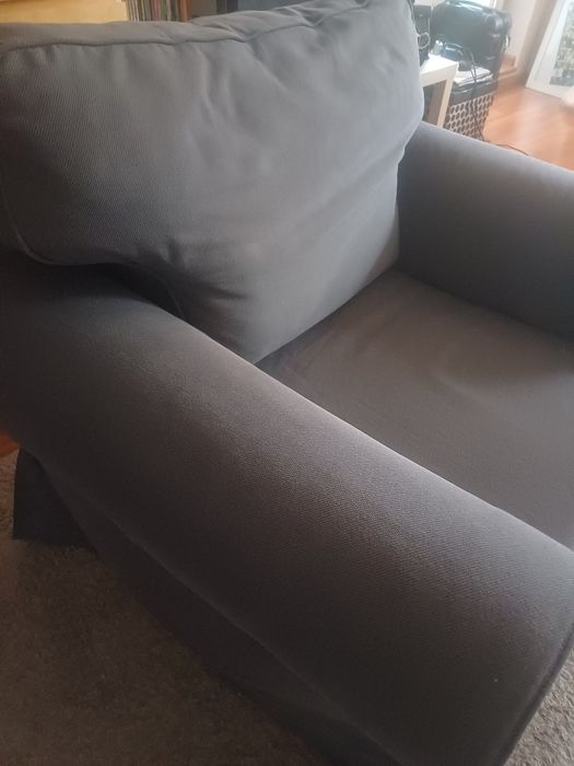 IKEA EKTORP Fotel Hakebo ciemnoszary