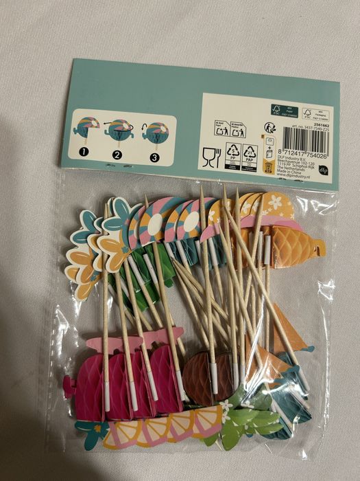 Patyczki koktajlowe do drinków i deserów 3 opakowania nr.8599