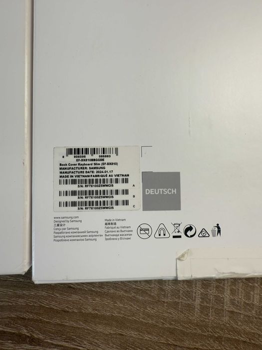 Чохол-клавіатура Samsung Tab S9+ Keyboard Slim Black EF-DX810 EF-DX815