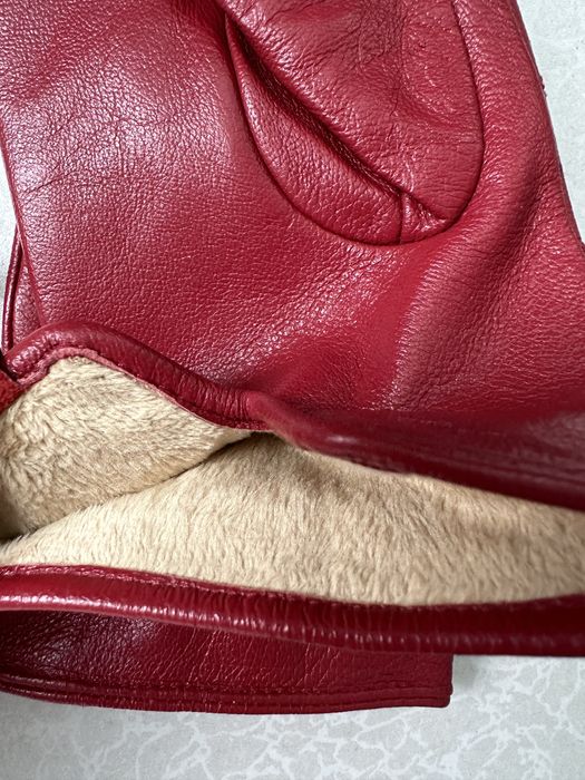 Женские кожаные перчатки осень/зима р.m