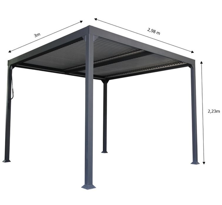 Pérgola Alumínio Cinza