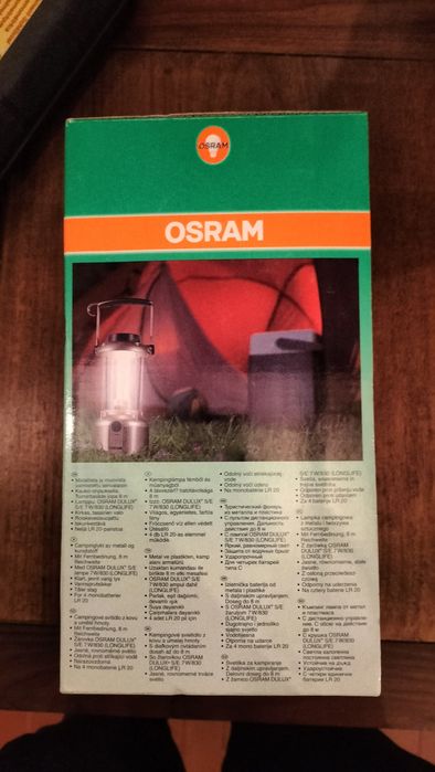 Luz de campismo com comando