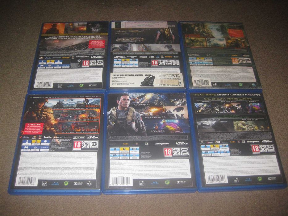6 Jogos da Saga "Call Of Duty" para Playstation 4 em Estado Impecável!