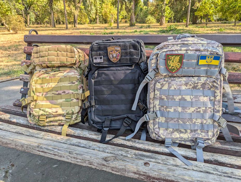 Тактичний рюкзак 40Л, чорний, піксель, Multicam