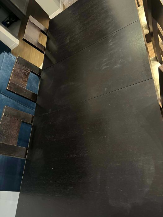 Stół rozkładany, fornir