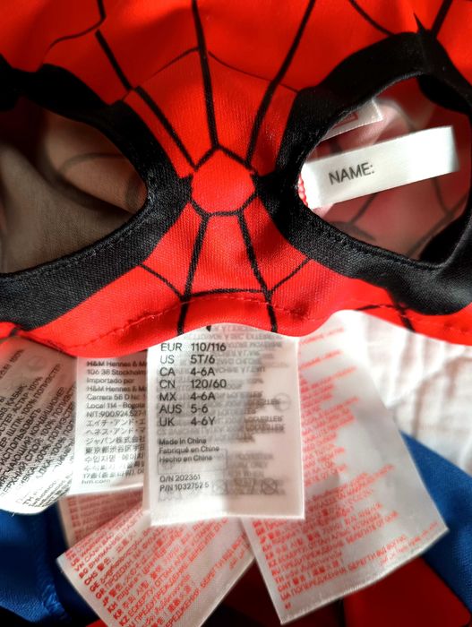 Spider Man kostium 110-116