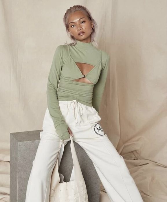 Лонгслів кофта оливка