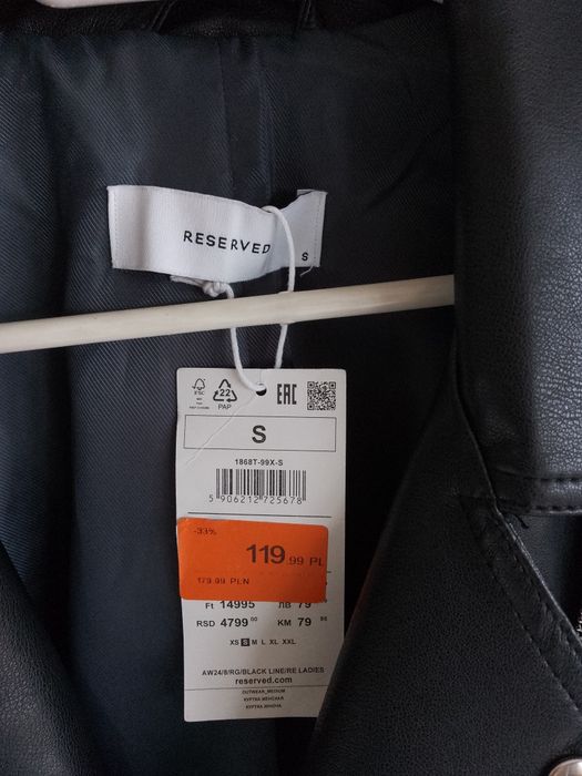 Skórzana ramoneska Reserved roz S