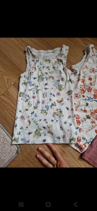 Zestaw 5 koszulek na naramkach roz 128