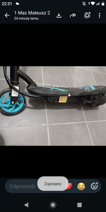Hulajnoga elektryczna dziecięca  Spokey