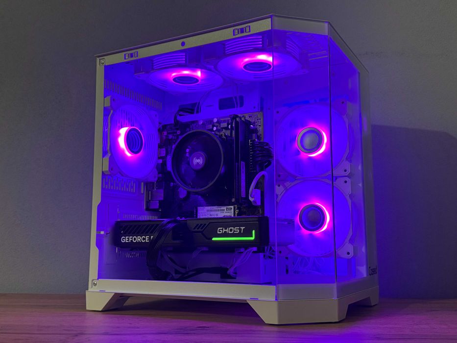 Biały Komputer RTX 5060 Ryzen 5 16GB RAM SSD Gamingowy do Gier FV23%