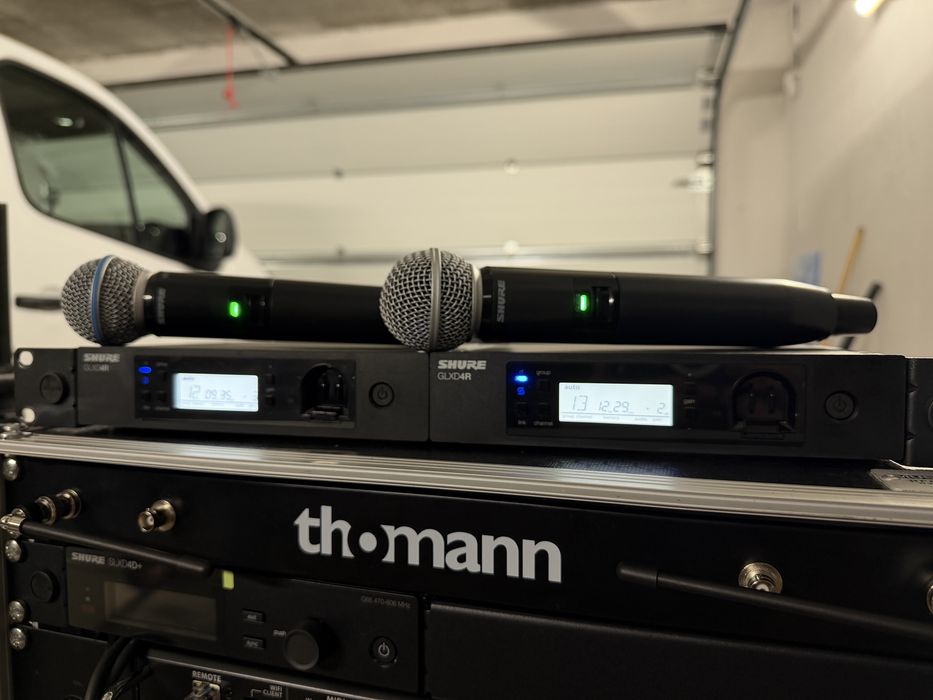 Shure GLX-D mikrofony bezprzedowodowe mikrofon  – SM58 / Beta 58A rack