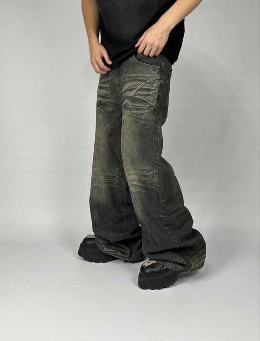 NFS NO FAITH STUDIOS flaired opium archive faded distressed джинси