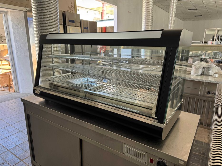 ACM1616 - Vitrine Expositora Aquecida 1,2m com 3 Prateleiras - NOVA