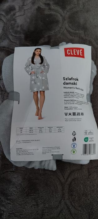 Szlafrok damski w serca L/Xl