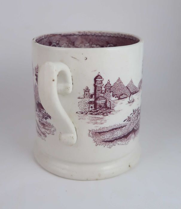 Grande caneca em faiança do Carvalhinho do Séc. XIX (rara)
