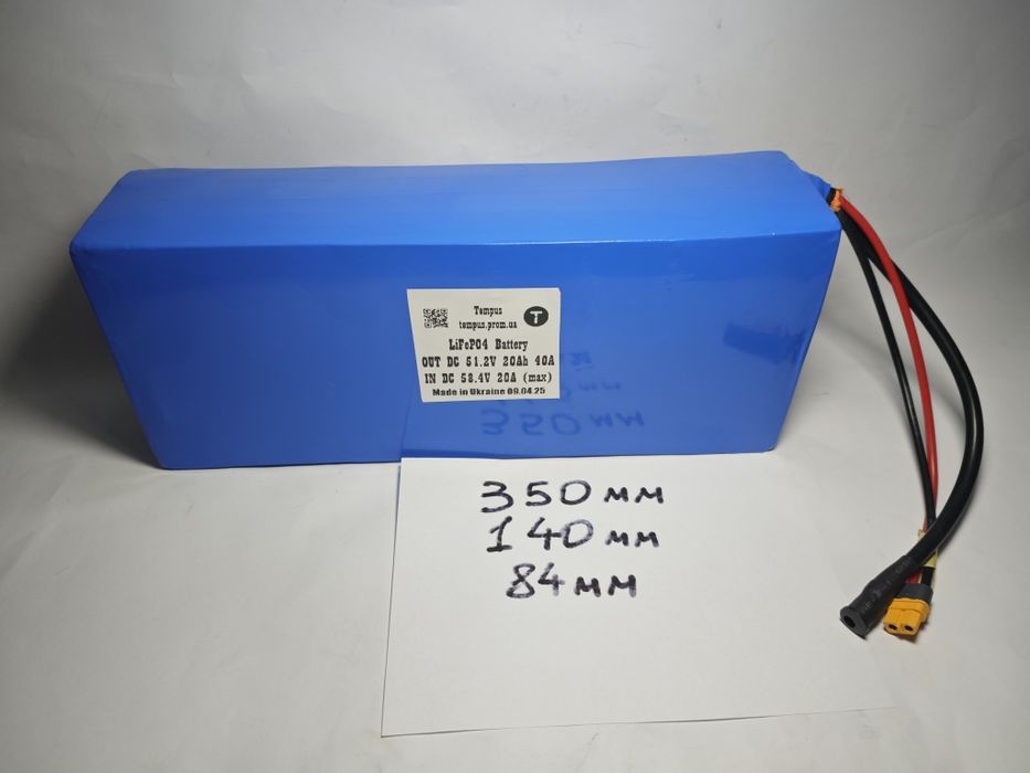 LiFePO4 аккумулятор 48V 20Ah из элементов EVE 40135 в термоусадке