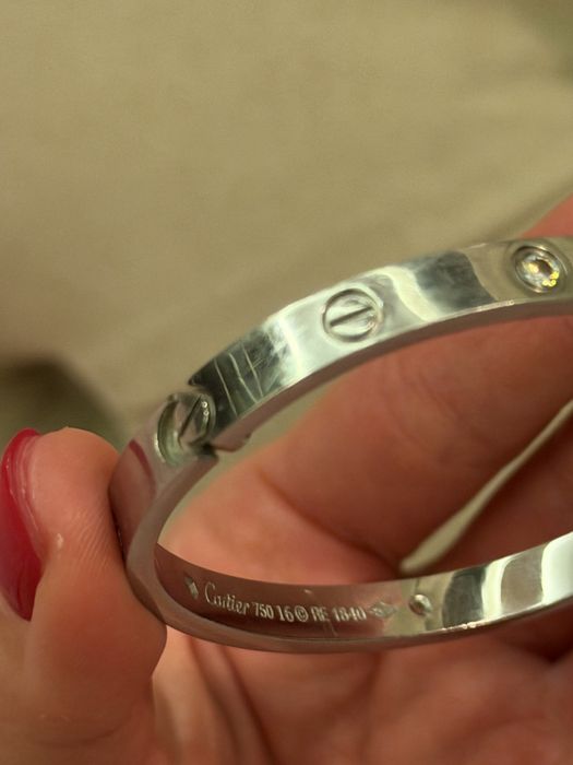 Браслет Cartier love silver