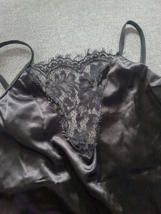 Komplet nocny piżamka z koronką rozmiar S