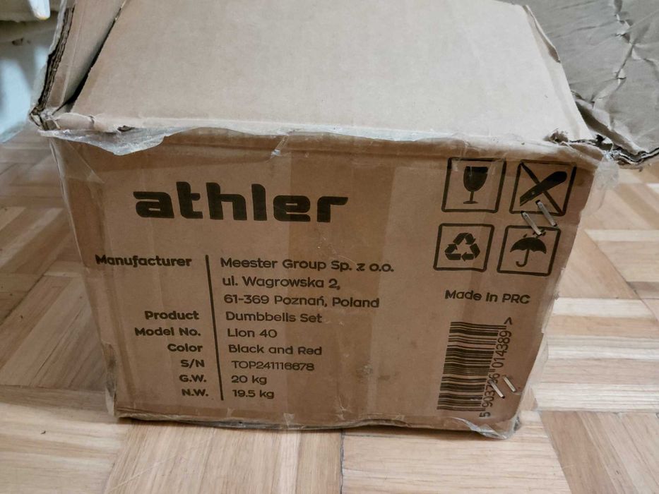 Zestaw hantli bitumicznych Athler 40