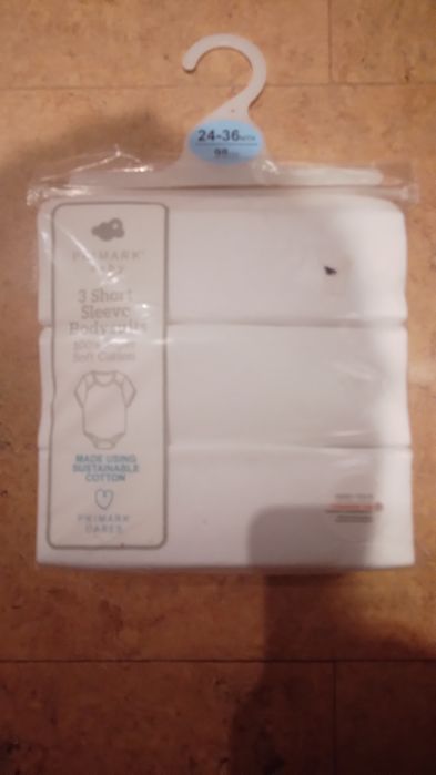 3 pak Body krótki rękaw 98