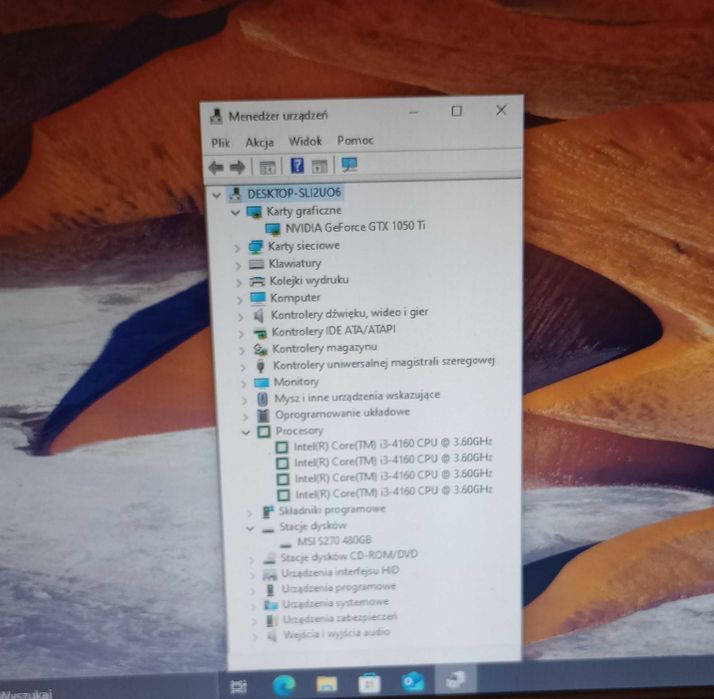 SUPER Komputer do gier HP i3 4x3,6GHz 480GB SSD 16GB RAM 1050Ti 4GB