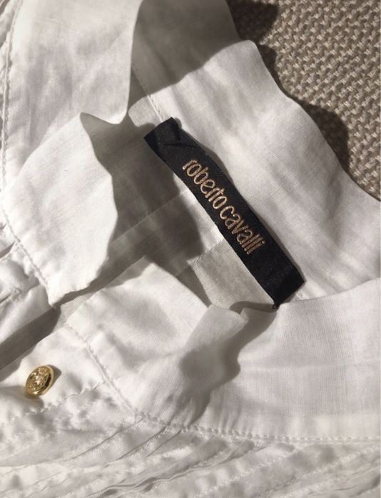 Camisa algodao chiffon ROBERTO CAVALLI semi transparente
