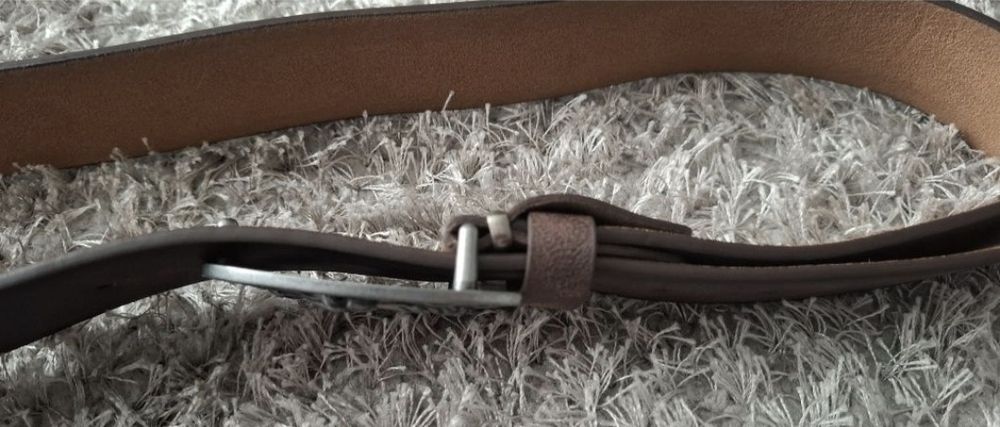 Brązowy pasek do spodni tuniki sukienki boho  inisex dziki zachód 108 cm