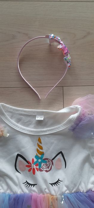 Nowa sukienka unicorn jednorożec 18-24, 86-92, 2 lata urodziny gratisy
