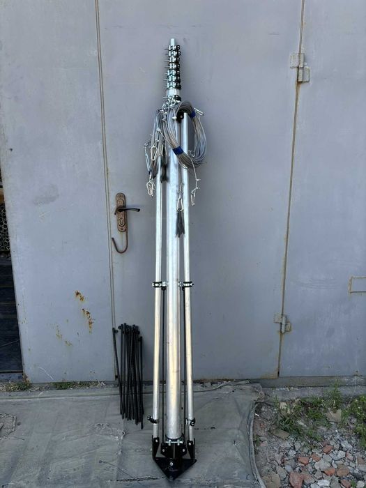 Щогла 19м компактна 2,3м телескопічні ноги мачта для антен з алюмінію